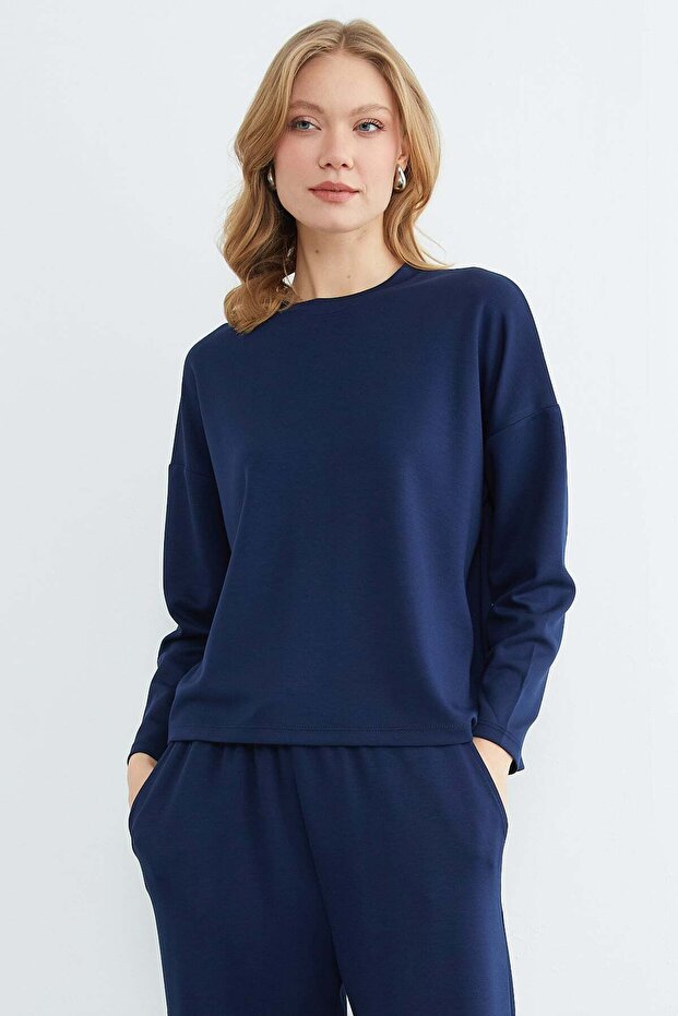 طقم مودال أساسي بأكمام طويلة مكون من قطعتين - 3