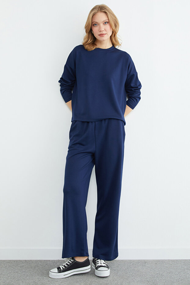 طقم مودال أساسي بأكمام طويلة مكون من قطعتين - 6