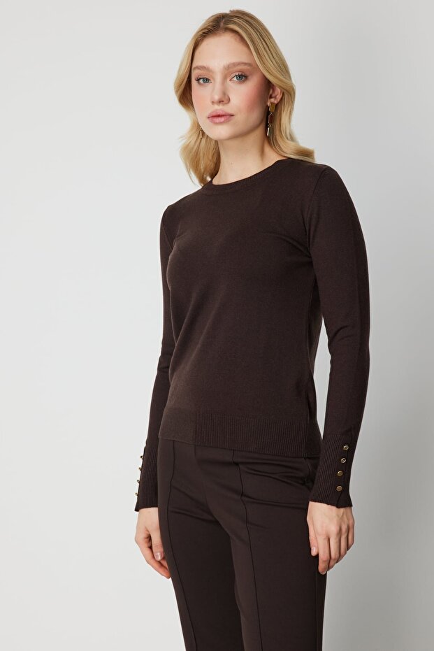 سترة تريكو أساسية برقبة دائرية - 2