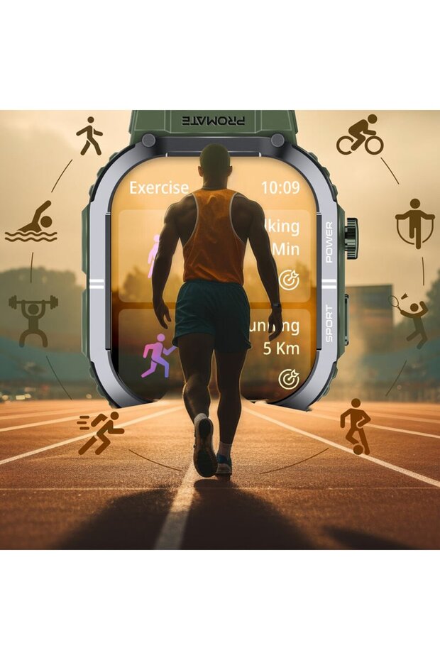 Ceas inteligent XWatch-SL, Android/iOS, Verde - 6