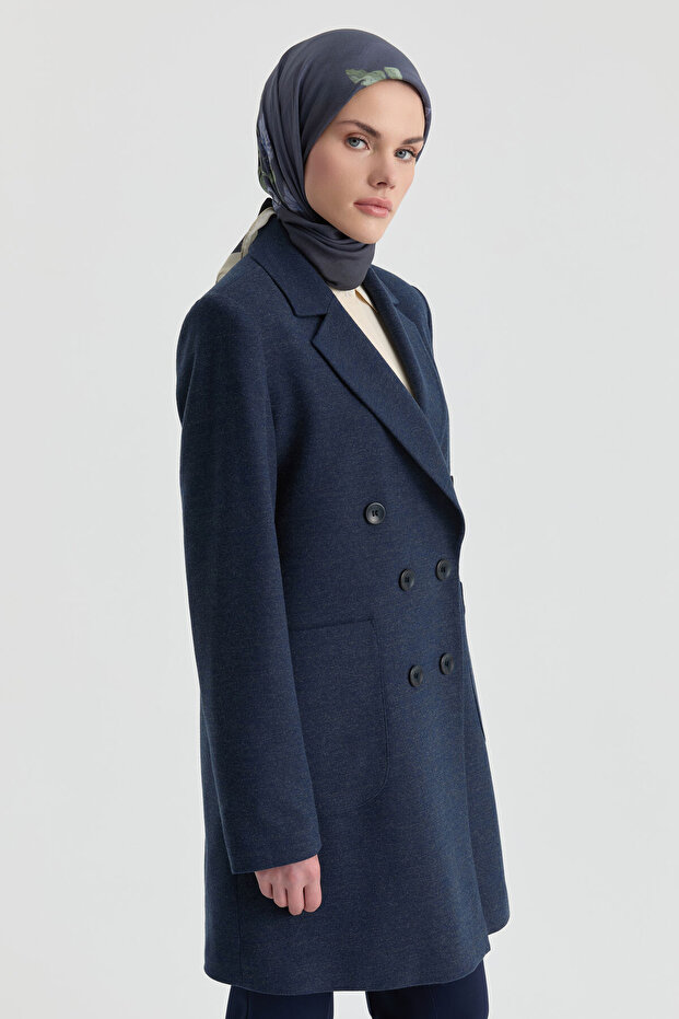 Blazer Ceket - İndigo - 3