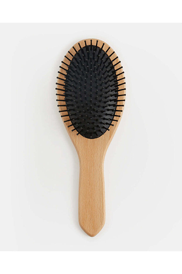Beige Wooden Hair Brush