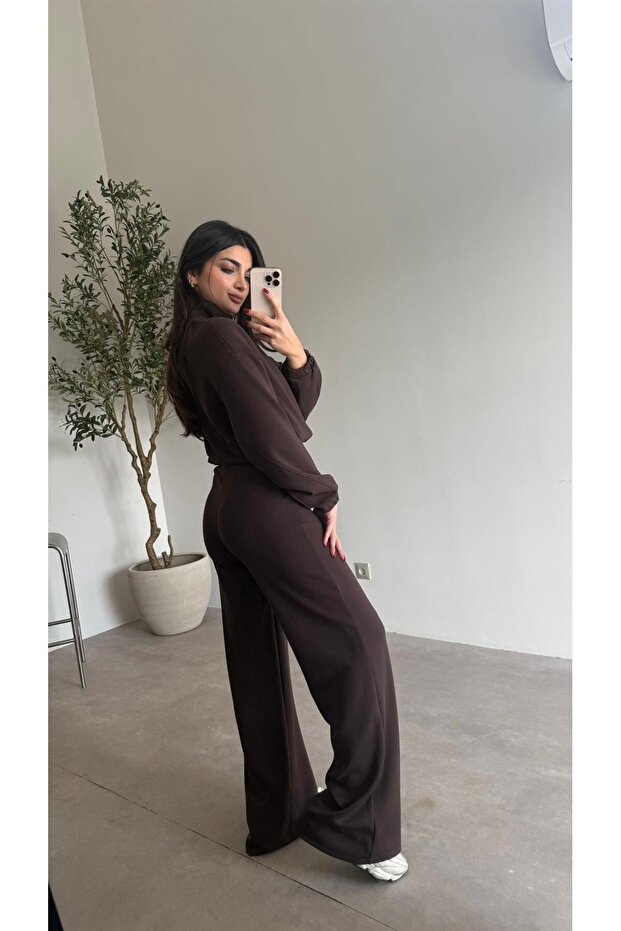 Coffee Drawstring Modal Basic Set - 4