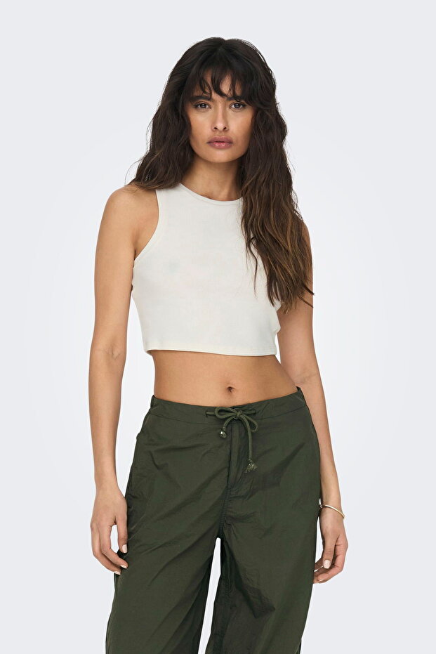Kadin Slim Fit Cropped Basic Tank Top - 1