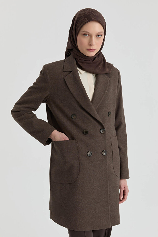 Blazer Ceket - Kahve - 1