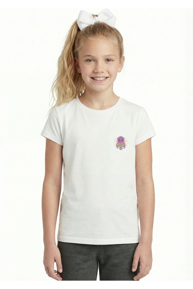 Printed Short Sleeve T-Shirt for Girls B11