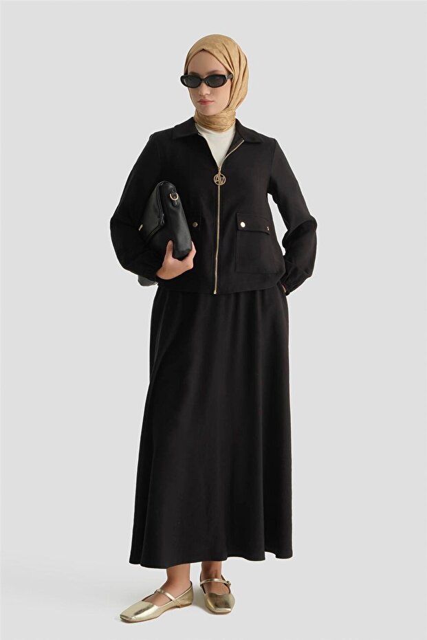 Basic Ceketli Takım Siyah - 1