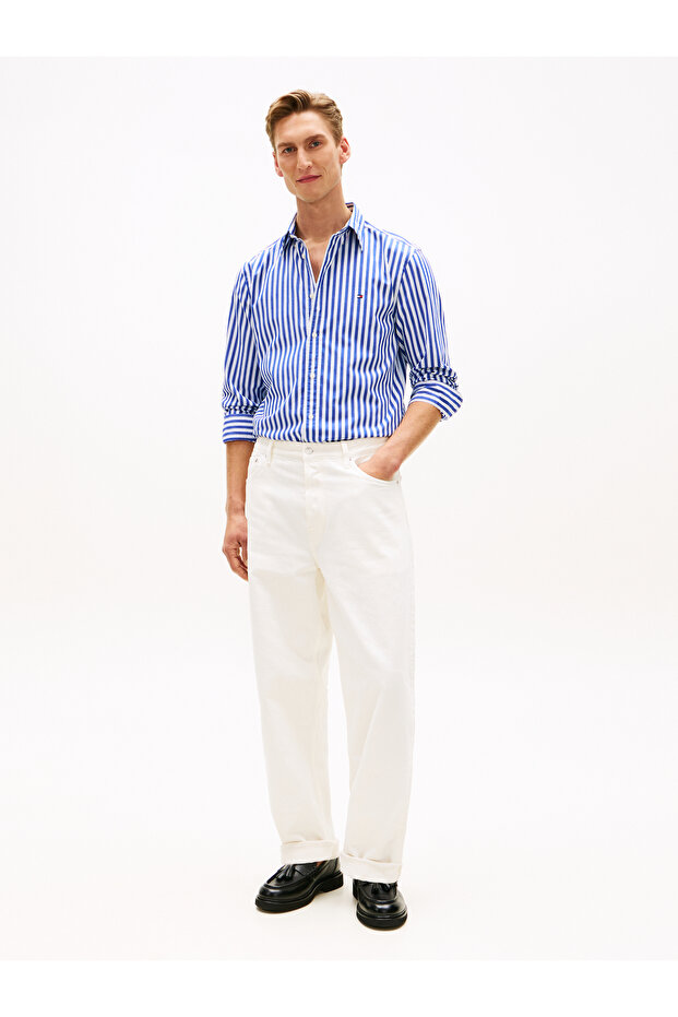 Blue Flex Poplin Classic - 2