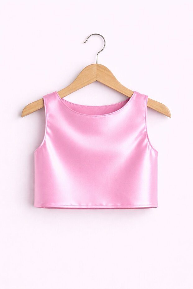 Girl's Candy Pink Crop Party, Special Day, Birthday Combination Bustier