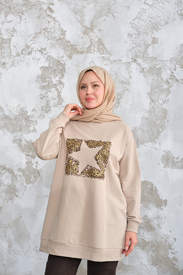 سترة نسائية مطبوعة بنقشة النجوم