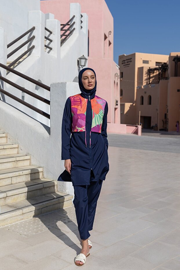Tivina Crop Look Hijab Swimsuit - Alf26244