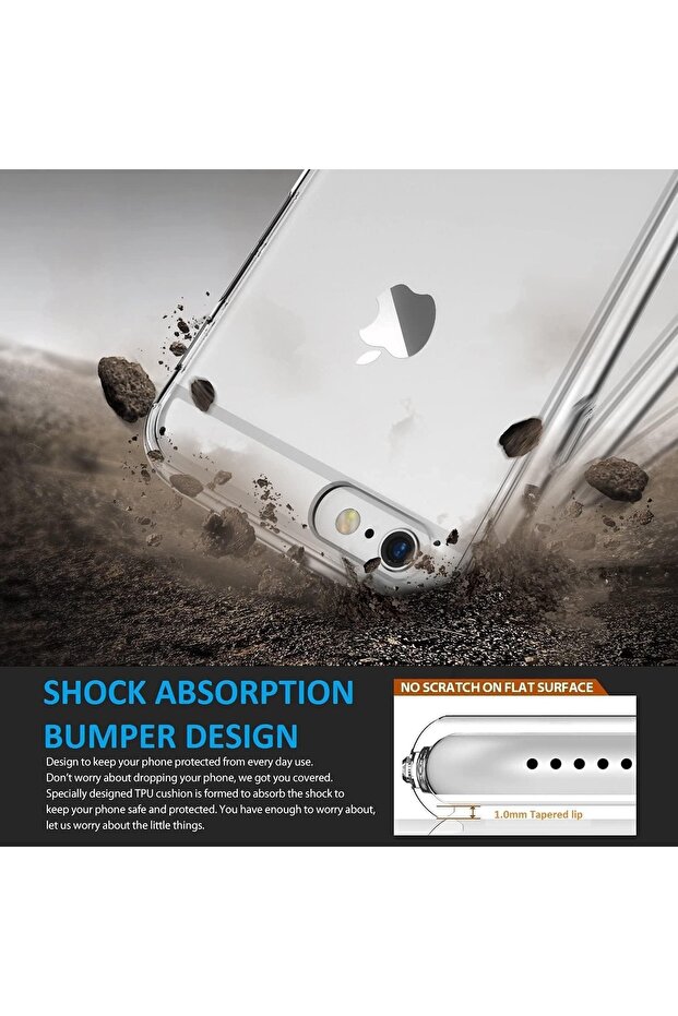 جراب حماية شفاف لهاتف آيفون 6 بلس من آبل - 4