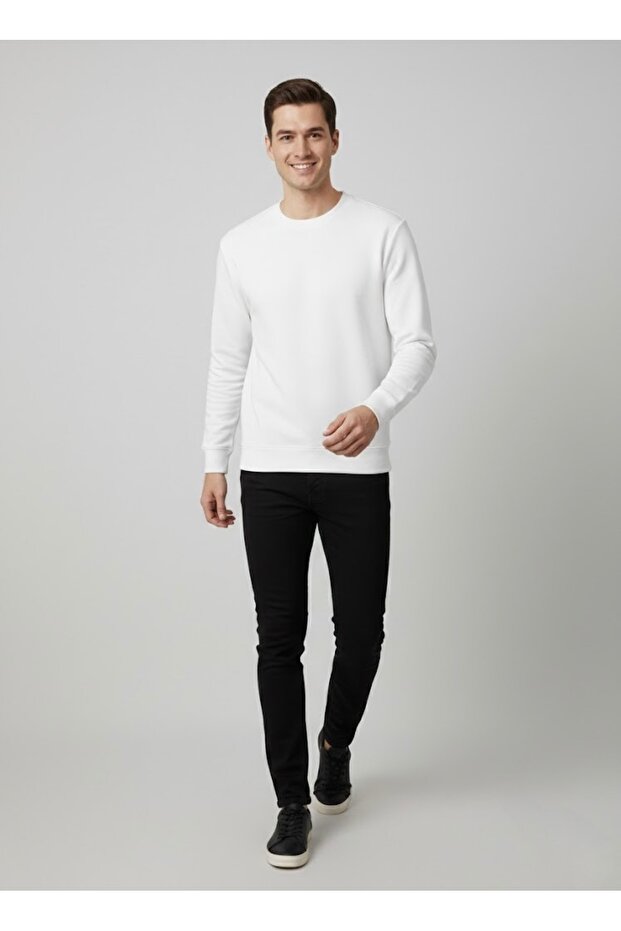 Men's Long Sleeve Basic Sweatshirt - 2