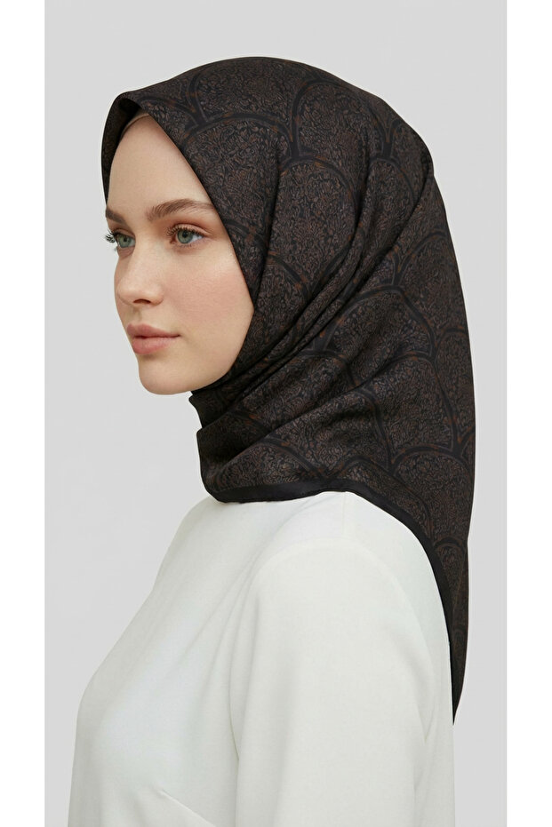 قماش رايون منقوش - أسود - 8