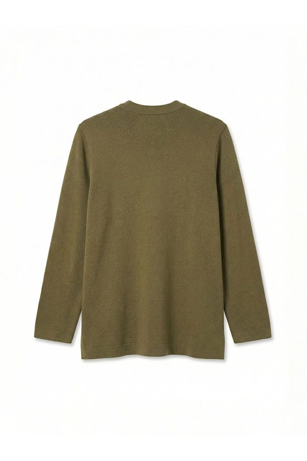 Lcw Grace Green Crew Neck Women's Knitwear Cardigan