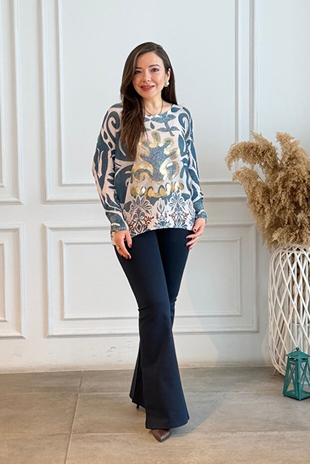 İspanyol Paça Çelik Örme Tayt Pantolon - 4