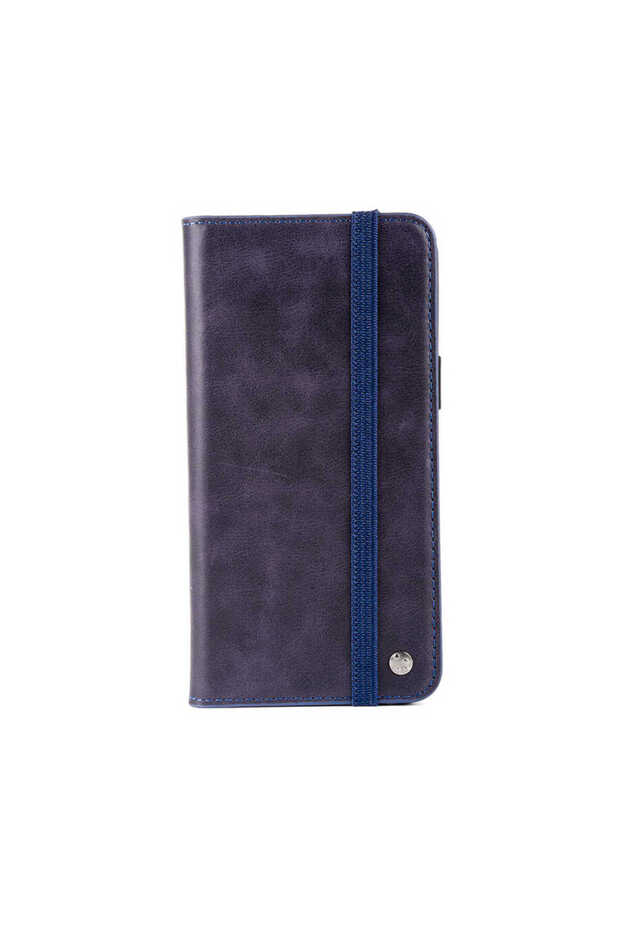 iPhone 12 Pro Max Compatible Gzst Genuine Leather Multi Wallet Case-Black