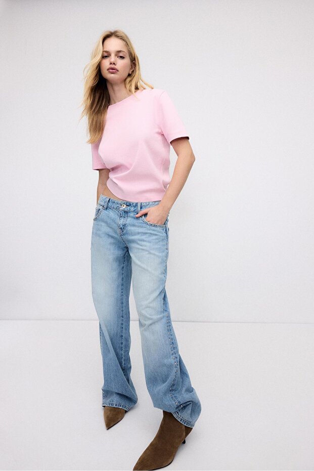 Basic regular fit kalın tişört - 4