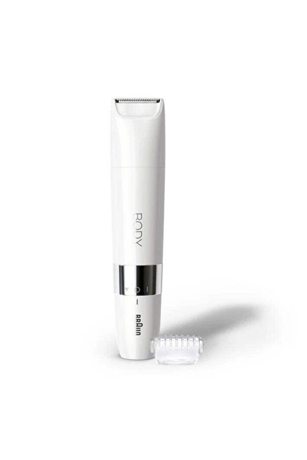 Wet & Dry Full Body White Mini Trimmer BS1000 with 4mm Trimming Comb, 1 Pack