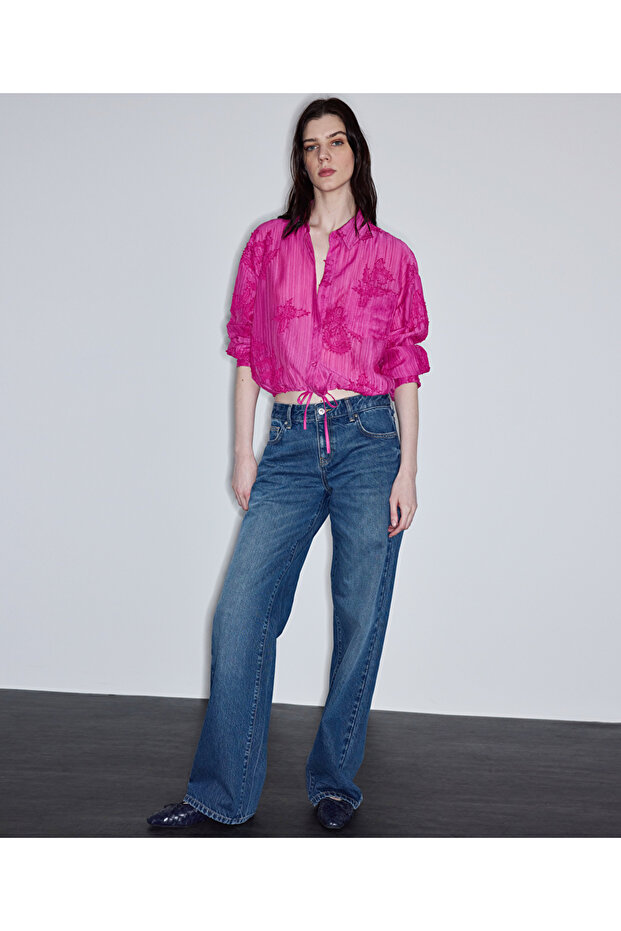 Nakış aplikeli gömlek - 5