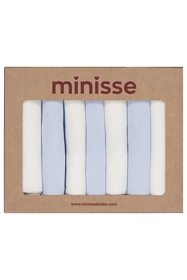 Flat 7 Pack Mouth Wipes - Blue