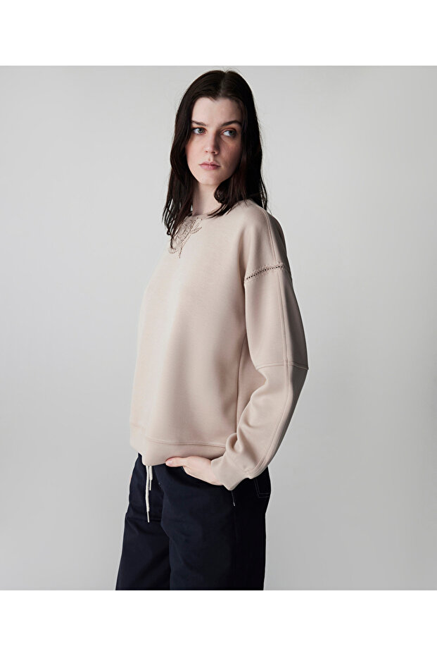 Aplikeli sweatshirt - 5