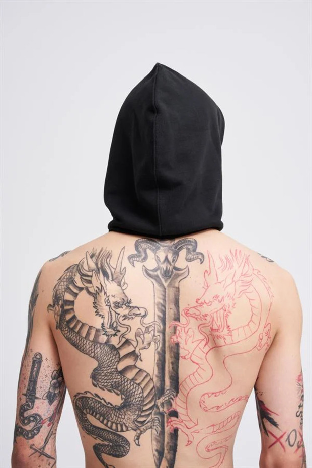 Erkek Basic Kapüşonlu Sweatshirt Siyah - 4