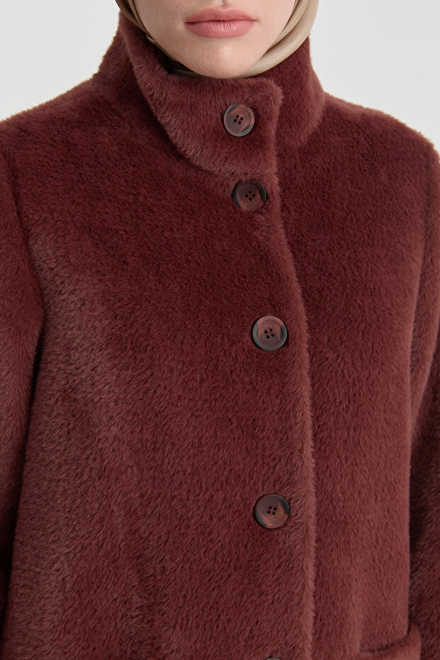 Dik Yakalı Kaban - Taba - 4