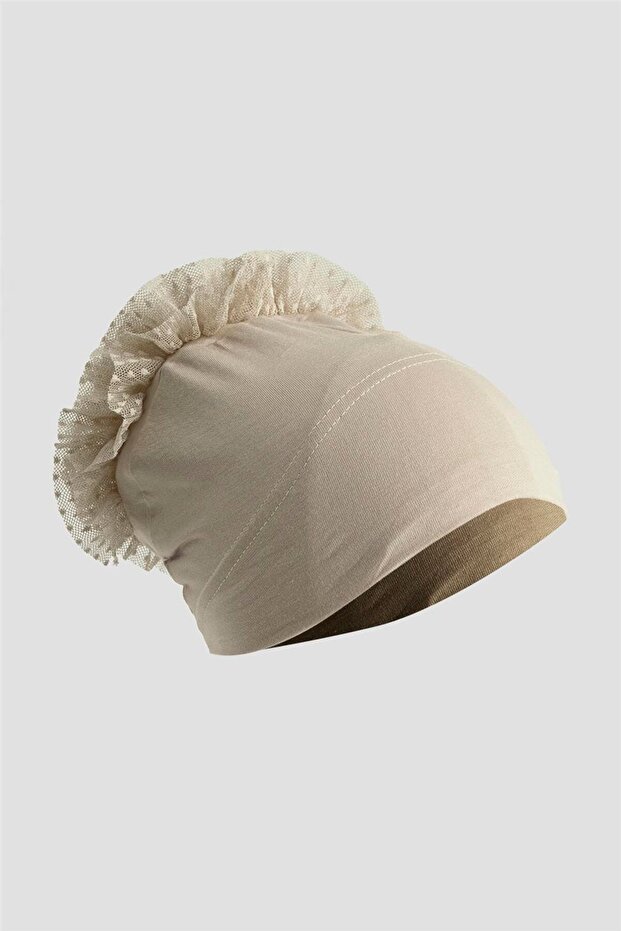 Knotted Beanie Open Mink