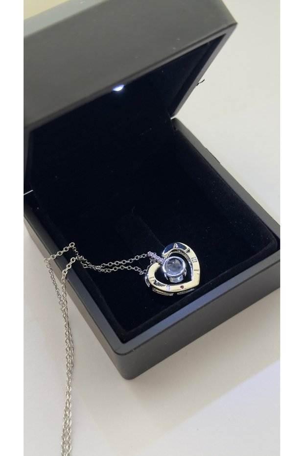 I Love You Necklace in 100 Languages, Special I Love You Necklace for Your Lover in a Lighted Box