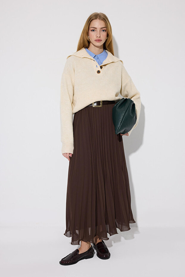 DEVRİK YAKA DÜĞMELİ TRİKO KAZAK - 2