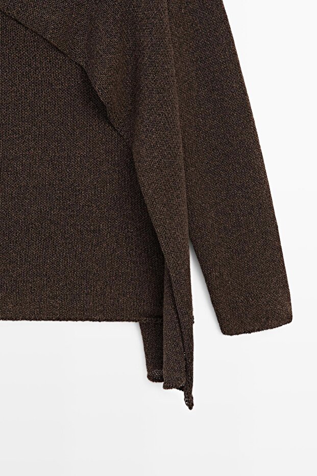 Pamuklu pelerin triko kazak - 7