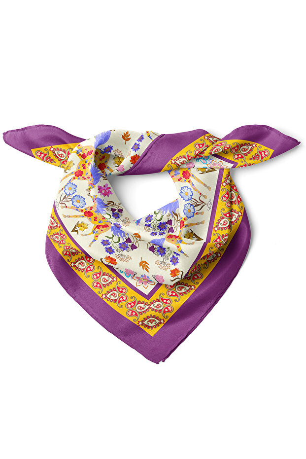 Horse and Bird Pattern Scarf Bandana 50 X 50 cm