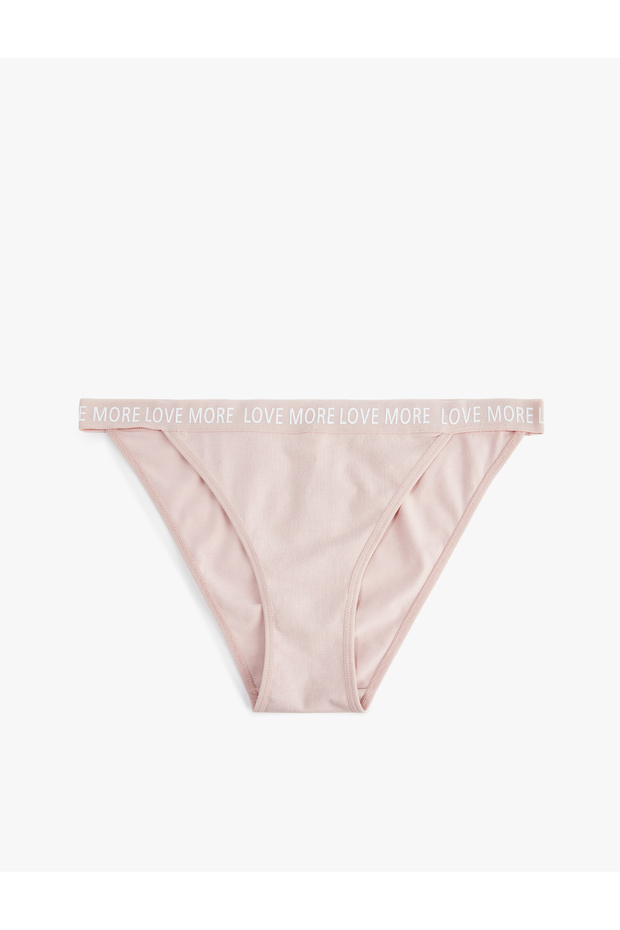 Cotton Printed Brazilian Panties with Elastic Detail