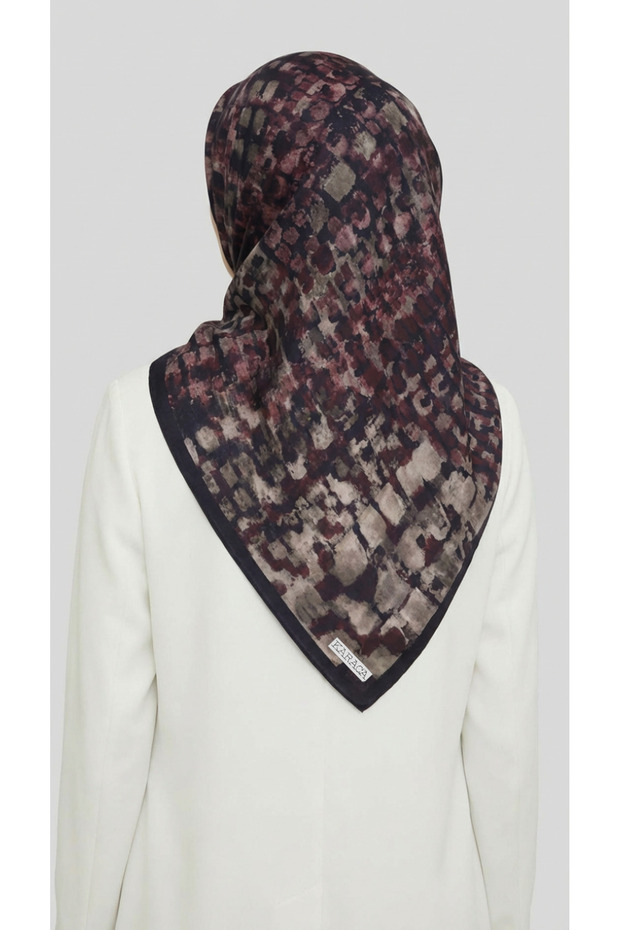 Eșarfă din raion cu model tip pânză - 5