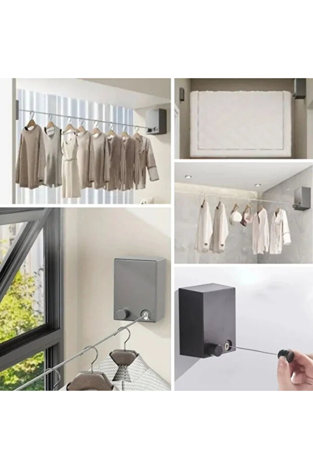 حبل غسيل عملي قابل للسحب - 4