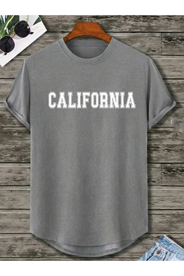 California Printed Oval Skirt Cotton Summer Unisex Tshirt