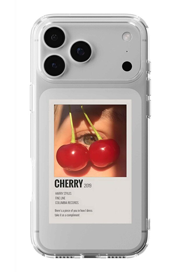 iPhone 17 Pro Max Compatible Cherry Poster Design Printed Transparent Case - 1