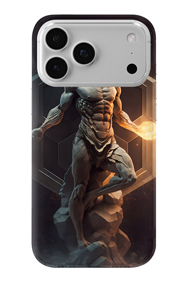 حافظة شفافة مطبوعة بتصميم تمثال بروميثوس متوافقة مع هاتف iPhone 17 Pro - 1