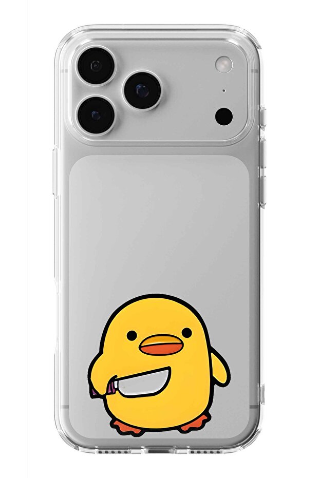 حافظة شفافة مطبوعة بتصميم كيوت تشيفي متوافقة مع هاتف آيفون 17 برو ماكس - 1