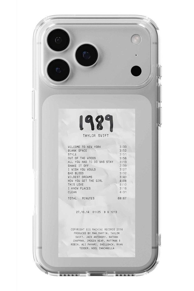 iPhone 17 Pro Compatible Taylor Swift 1989 Album Cover Design Printed Transparent Case