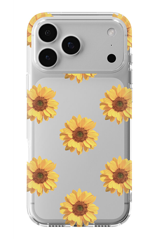 حافظة شفافة مطبوعة بتصميم زهور متوافقة مع iPhone 17 Pro Max - 1