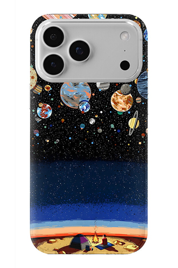 حافظة شفافة مطبوعة بتصميم كوكبي متوافقة مع هاتف iPhone 17 Pro - 1