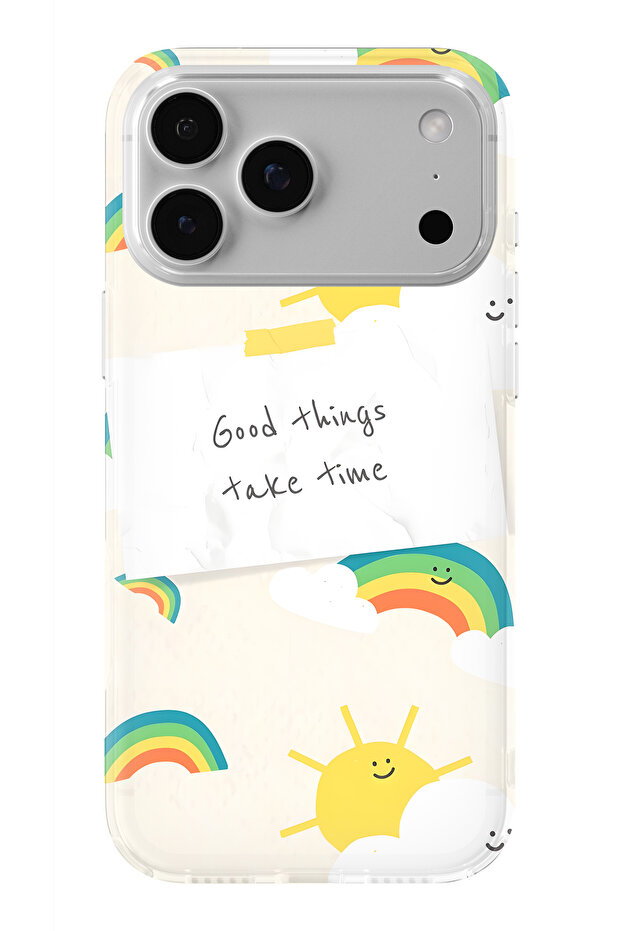 حافظة شفافة مطبوعة بتصميم Good Things متوافقة مع هاتف iPhone 17 Pro Max - 1