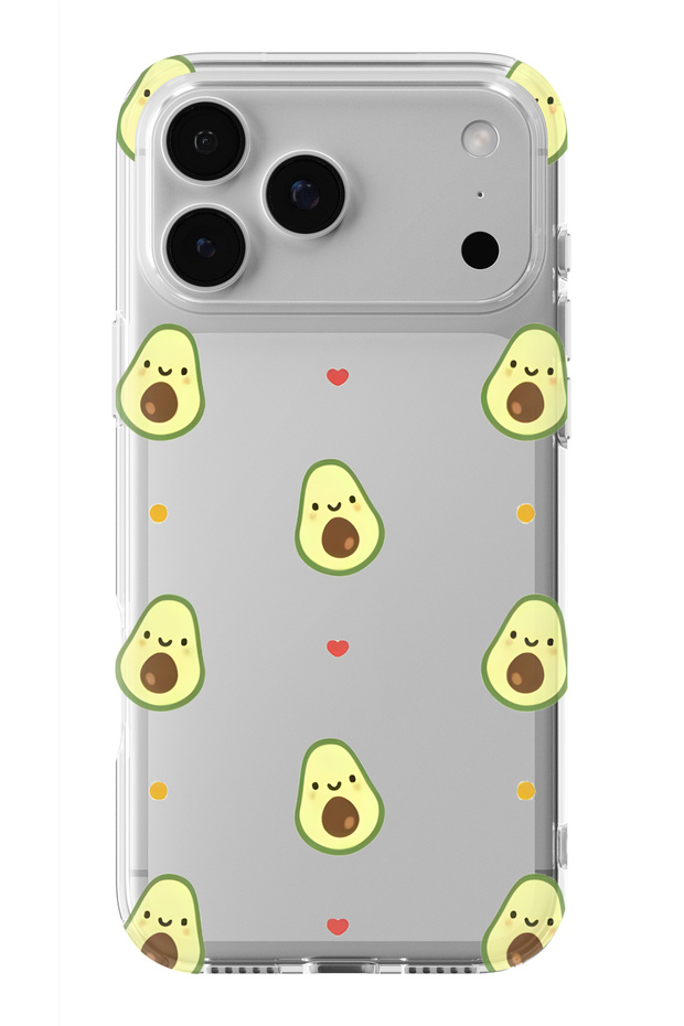 حافظة شفافة مطبوعة بتصميم الأفوكادو الصغير متوافقة مع هاتف iPhone 17 Pro Max - 1