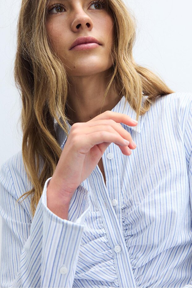 Büzgülü bengalin gömlek - 4