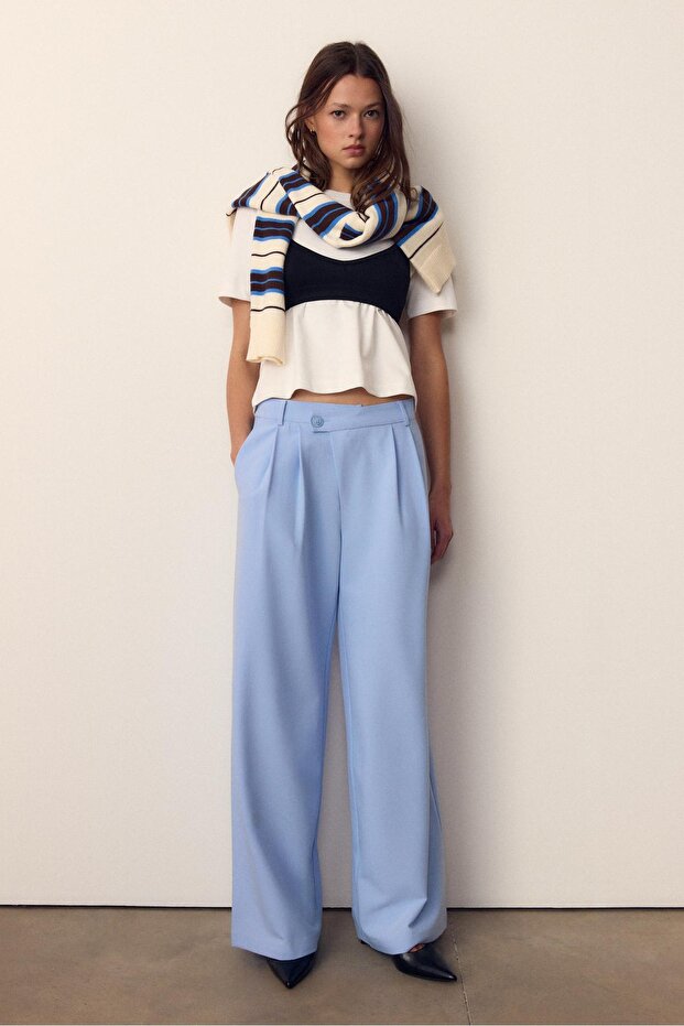 Çapraz belli smart pantolon - 2