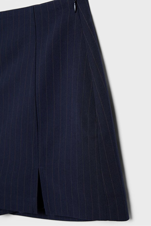 Yan yırtmaçlı şort etek - 8