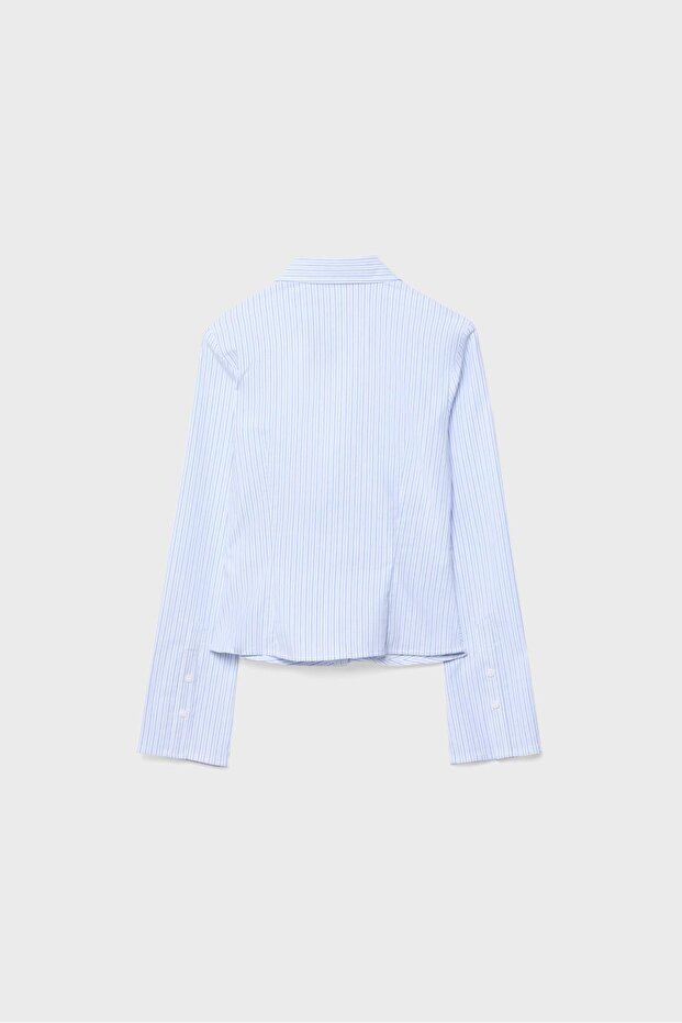 Büzgülü bengalin gömlek - 7