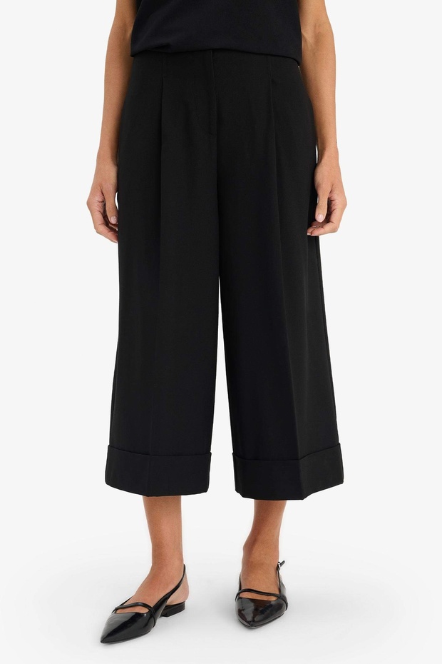 High Waist Crop Fit Pants G8869Ax26Sp